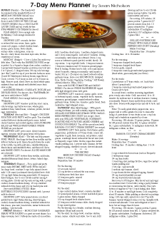 7 Day Menu Planner